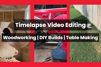 create smooth timelapse videos for woodworking, carpentry, and DIY builds