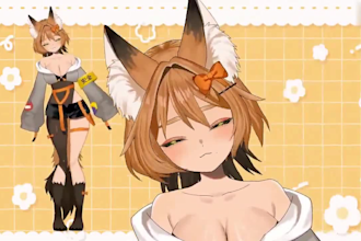 draw and rig vtuber model live2d vtuber model 2dvtuber model png vtuber anime