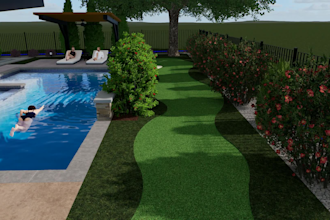 create 3d designs for your backyard or landscape renovations