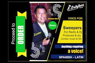 produce podcast, dj drops, radio imaging id spanish