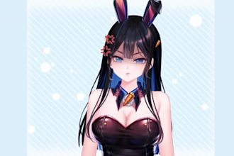 design and live2d rigging, rig 2d vtuber model anime vtuber commission 3d vrchat
