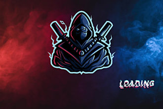 design twitch overlay logo and animation