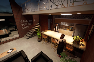 do 3d rendering for your interior designer project