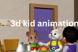 create fun 3d cartoon music videos for kids, nursery rhymes, and children songs