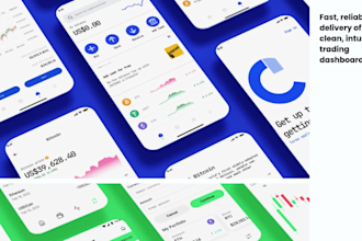 design a trading, stock, crypto app UI and nft dashboard