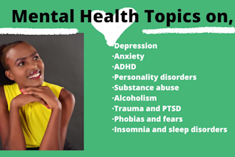 write mental health or self help blog articles