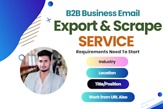export email scrape any industry b2b lead generation