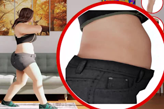 create 3d workout animation videos
