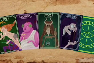 design and animate fantasy game cards