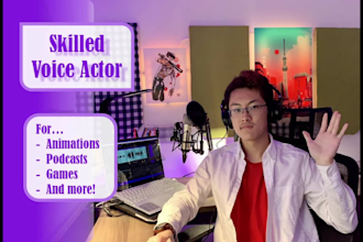 be your male voice actor in your project
