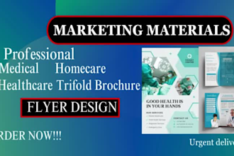 design medical healthcare homecare flyer brochure marketing materials