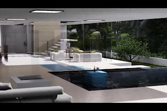 terrace outdoor render, upgrade house exterior, house facade elevation, archviz
