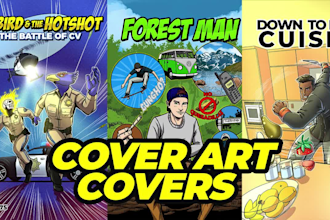 draw a comic, manga or book cover