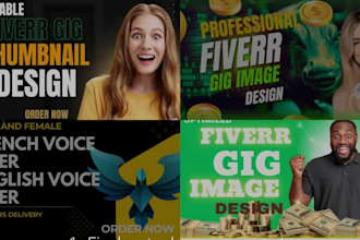 design your fiverr gig image, gig thumbnail, gig cover fiverr gig picture in 1hr