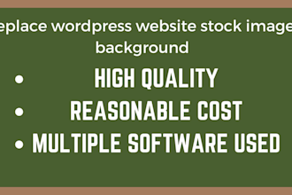 replace wordpress website stock image background