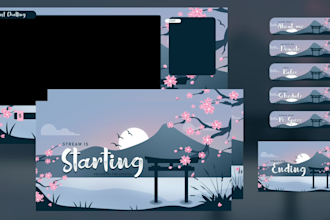design animated vtuber twitch stream overlays, alerts