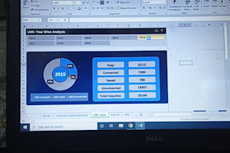 do dynamic dashboard, charts, analysis, assignments on excel