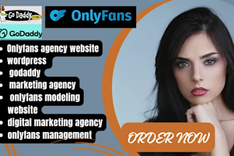 setup digital marketing agency, onlyfans agency website with wordpress, godaddy