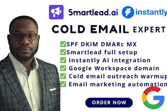 setup smartlead, instantly ai with google workspace for cold email marketing