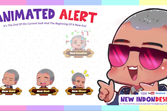 create animated twitch or kick alert for your channel