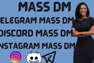 send instagram mass dm, telegram mass dm, discord mass dm