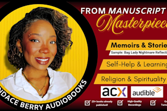 narrate your fiction audiobook for acx with depth and clarity