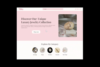 create an premium jewellery ecommerce website UI UX
