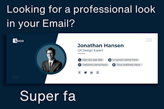 create 5 professional HTML email signatures for gmail