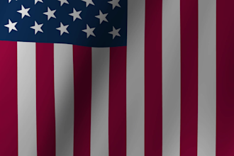 create vertical waving flag animation with your logo, text, or image