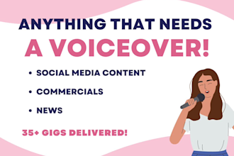 record an american female voice over