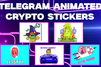 create telegram animated stickers for your crypto project