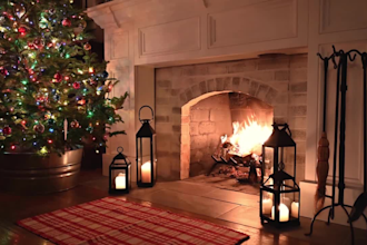 create christmas fireplace relaxing meditation music video for youtube channel