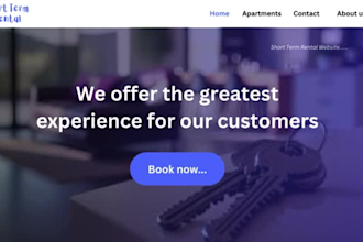 create short term rental website with booking features, vacation rental website