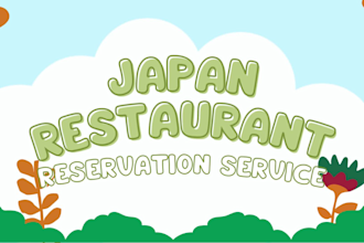 book a table for you at local restaurant in japan
