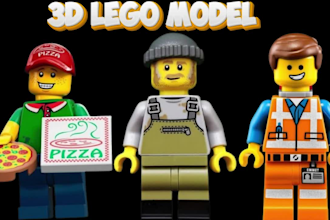 design 3d lego model set toy 3d bjd lego model manual instructions 3d printing