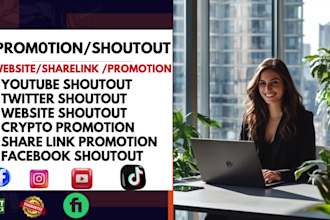 shoutout, share link promote website product to 200m twitter, ig, fb, tiktok usa