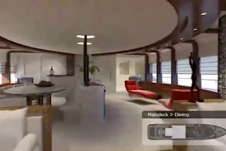 design luxury 3d yacht and realistic boat animation
