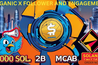 crypto twitter x marketing solana meme coin promotion to raise 1000 sol 2b mcab
