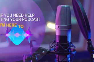 produce and edit your podcast intro, tag, commercials, and show notes