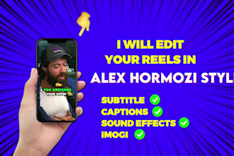edit your reels, tiktok and yt shorts just like alex hormozi
