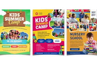 create school posters, educational flyers, and kids banners