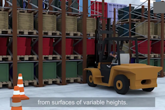 create 3d industrial factory layout and workflow animation for production