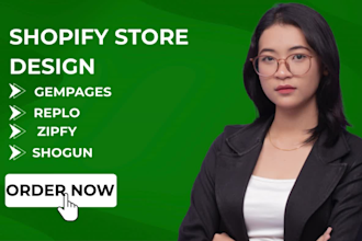 build develop automated shopify store design with gempages, zipfy, replo, shogun