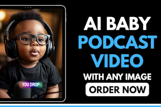do ai baby tiktok podcast, ai short film, ai baby podcast video, ai short reels