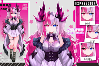 vtuber model or live2d model in anime style