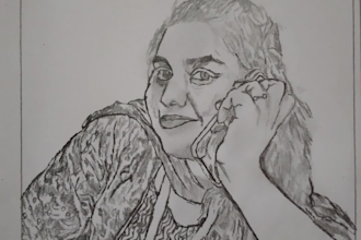 draw a realistic pencil portrait sketch from your photo
