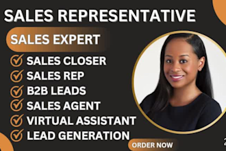 sales closer salesperson telemarketing virtual assistant sales agent sales rep