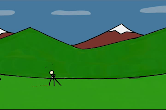 do a stickman fight with swords