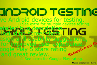 bug test your android app, detailed bug report, free samples
