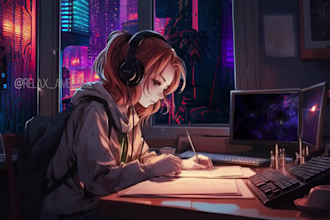 create 10 lofi loop animations